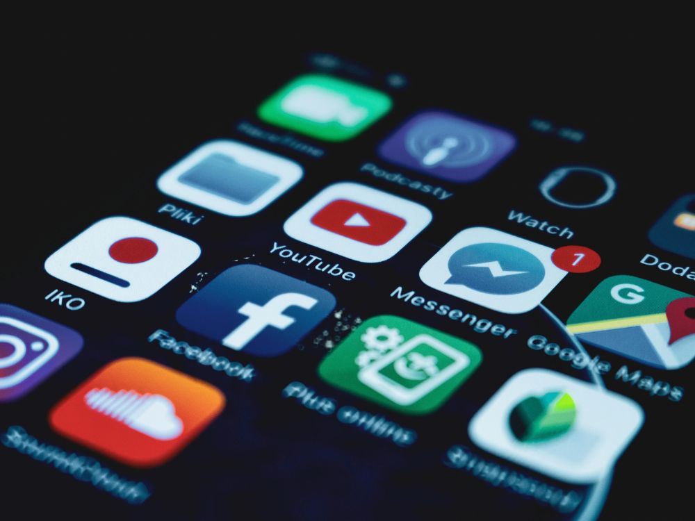 Ícones de aplicativos em smartphone