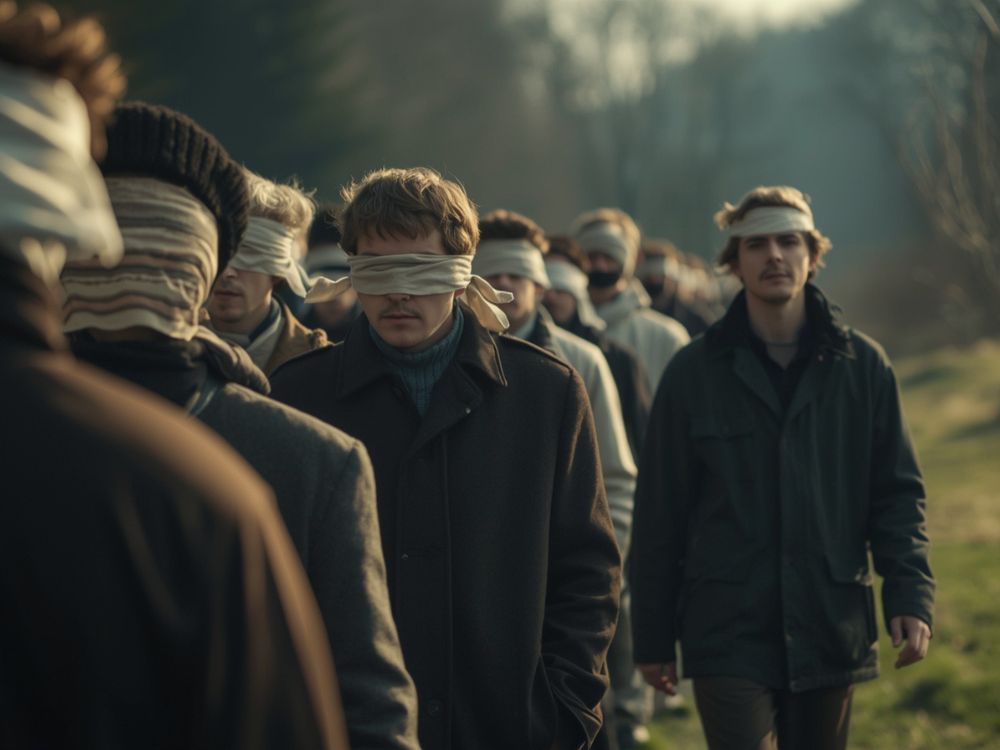 Pessoas Vendadas - treinar a mente