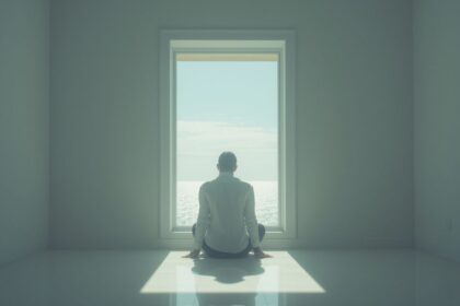 Homem sentado em frente a porta - autonomia mental